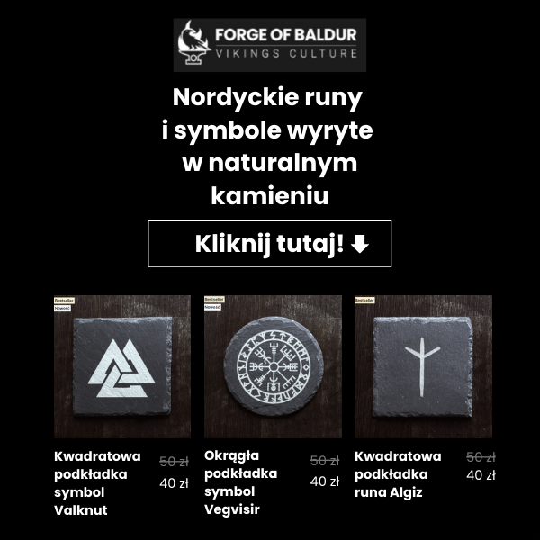 Runy nordyckie gawerowane w naturalnym kamieniu